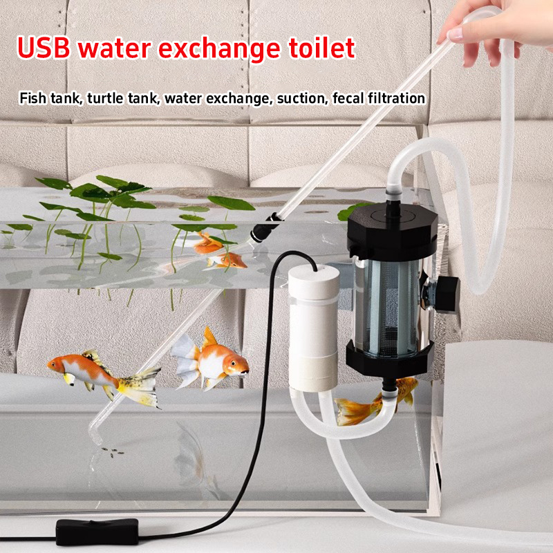 Aquarium Fish Waste Collector - USB Electric Fish Tank Fecal Suction