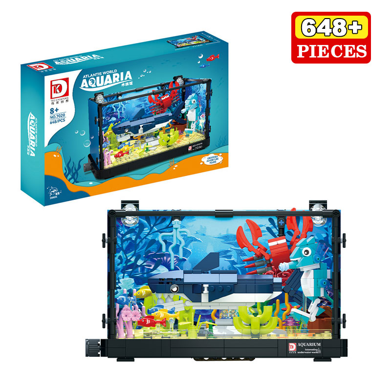 Aquarium Fish Shark - 648PCS Shark Ecosystem Tank Building Blocks