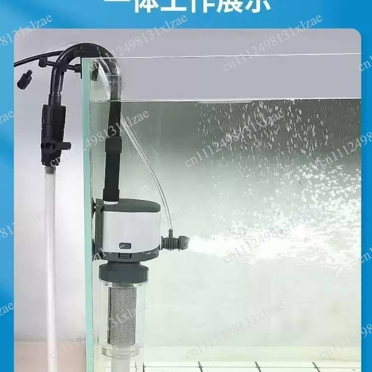 Aquarium Fish Waste Collector - 220-240V 3-in-1 Aquarium Filter Pump -