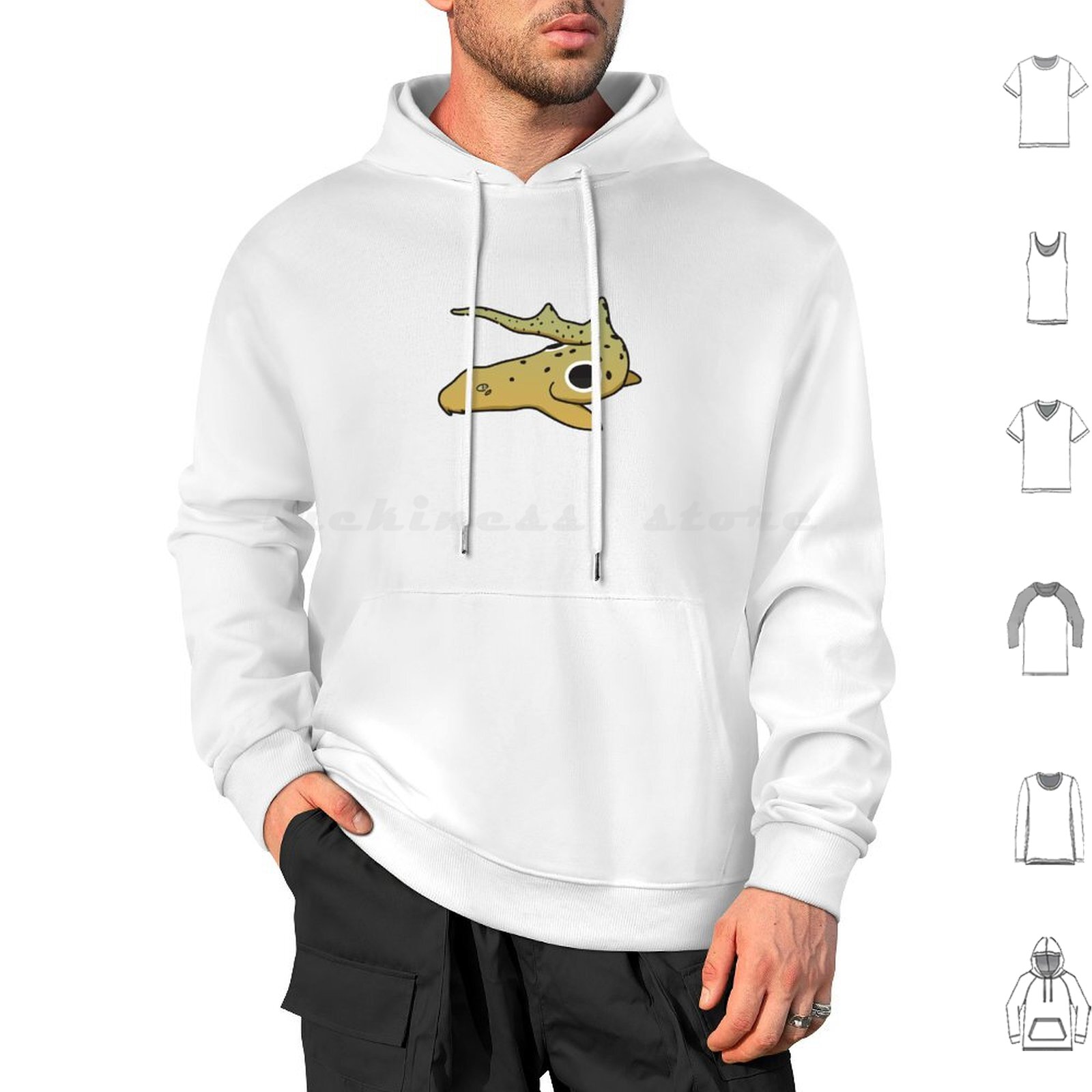 Aquarium Fish Drawing - Epaulette Shark Drawing Hoodies Long Sleeve