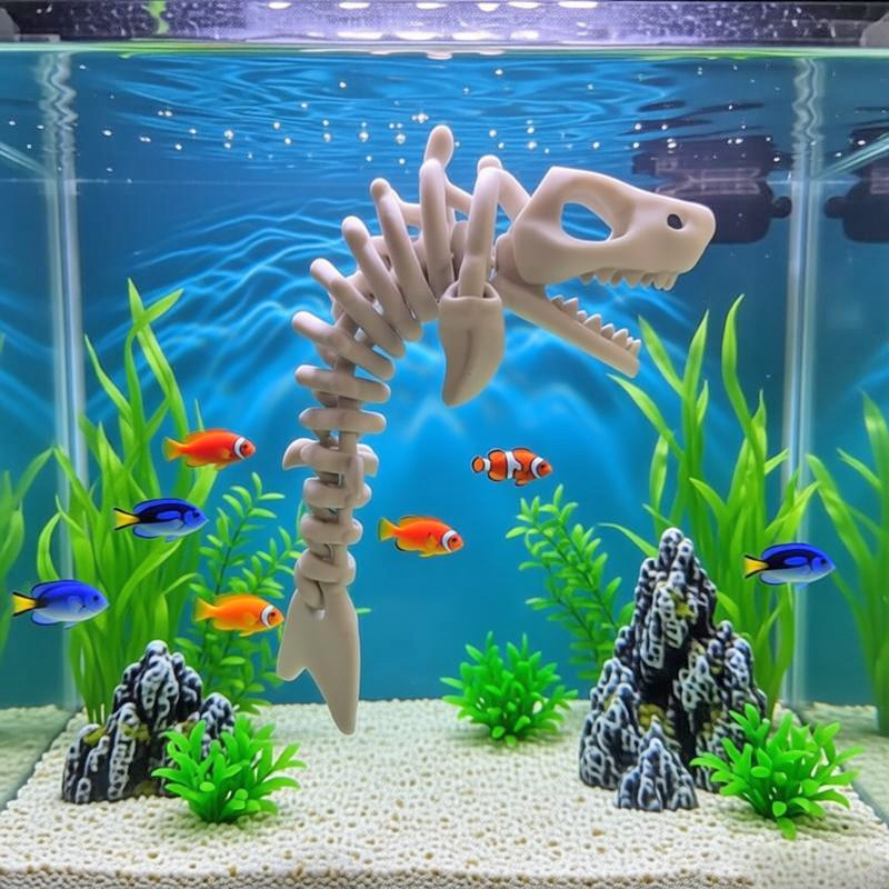 Aquarium Fish Shark - 17cm Shark Skeleton In Water Aquarium