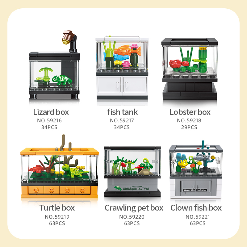 Fish Tank Building Blocks Set  - đánh giá và giá Aquarium Fish Lego