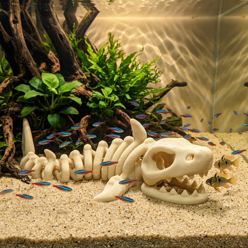 1Pc 17CM 3D Shark Skeleton Aqu - đánh giá và giá Aquarium Fish Shark