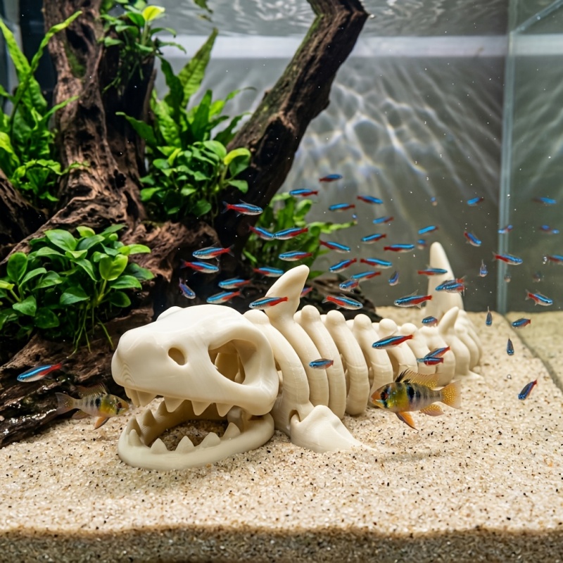 1Pc 17CM 3D Shark Skeleton Aqu - đánh giá và giá Aquarium Fish Shark