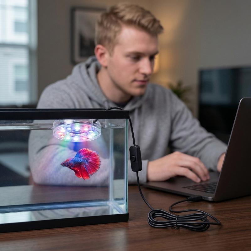 USB LED Fish Tank Light Multi  - đánh giá và giá Aquarium Fish Lego