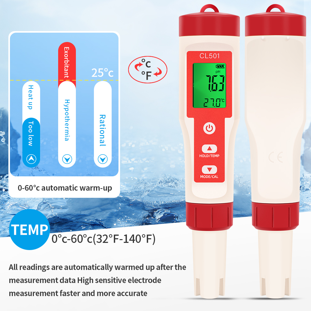 PH/CL2/H2/ORP/Temperature Mete - đánh giá và giá Aquarium Test Kit