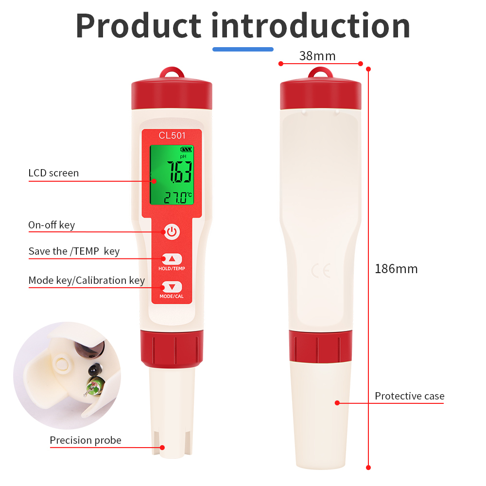 PH/CL2/H2/ORP/Temperature Mete - đánh giá và giá Aquarium Test Kit