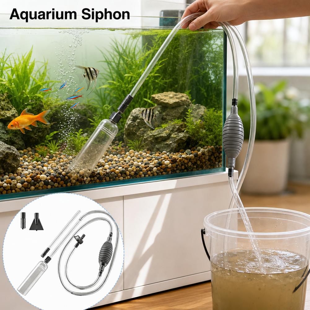 Manual Aquarium Siphon Fish Ta - đánh giá và giá Aquarium Fish Waste Collector