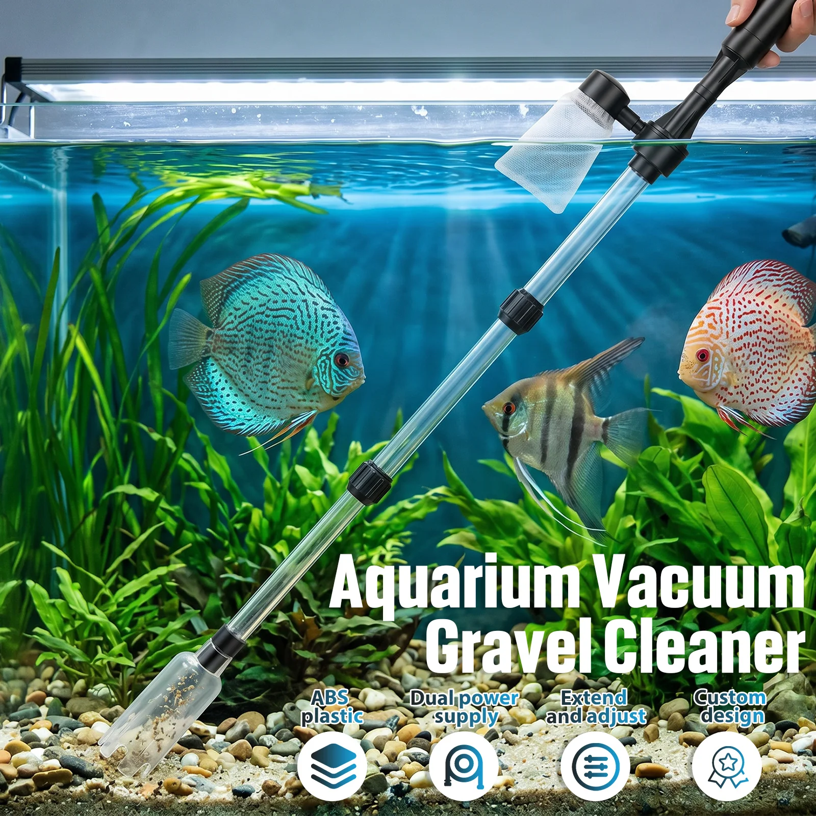 Aquarium Vacuum Gravel Cleaner - đánh giá và giá Aquarium Fish Waste Collector