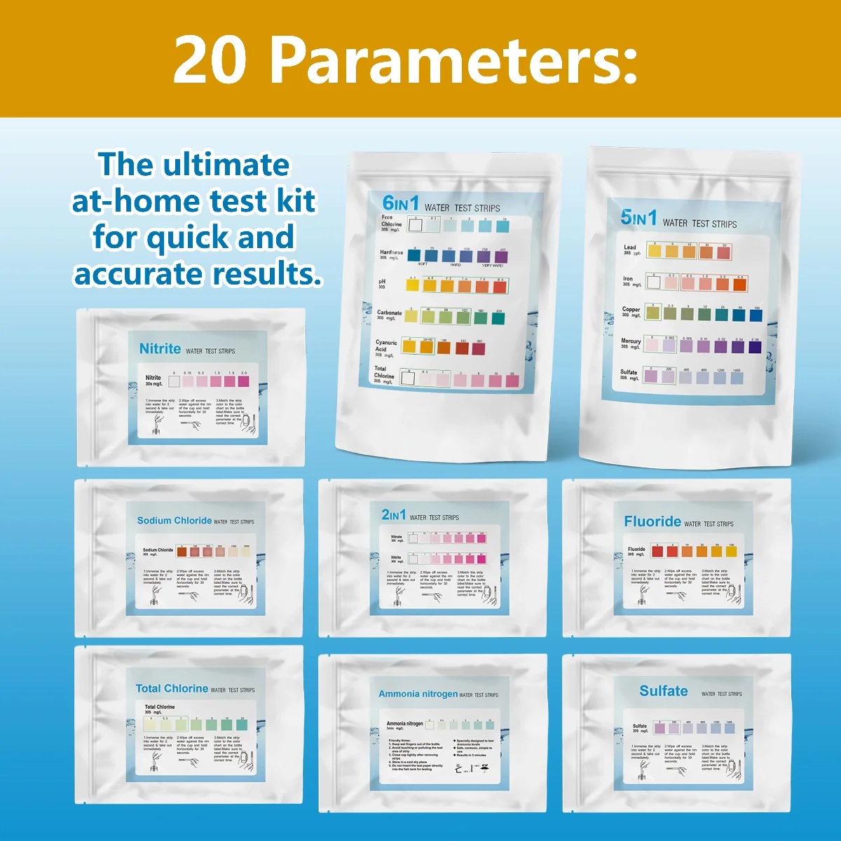 YAGO 20 in 1 Water Test Strips - đánh giá và giá Aquarium Test Kit