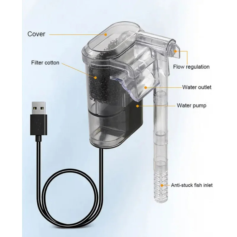 New Suspended Filter For Fish  - đánh giá và giá Aquarium Fish Waste Collector