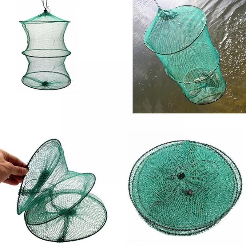 Folding Round Nylon Mesh Metal - đánh giá và giá Aquarium Fish Trap