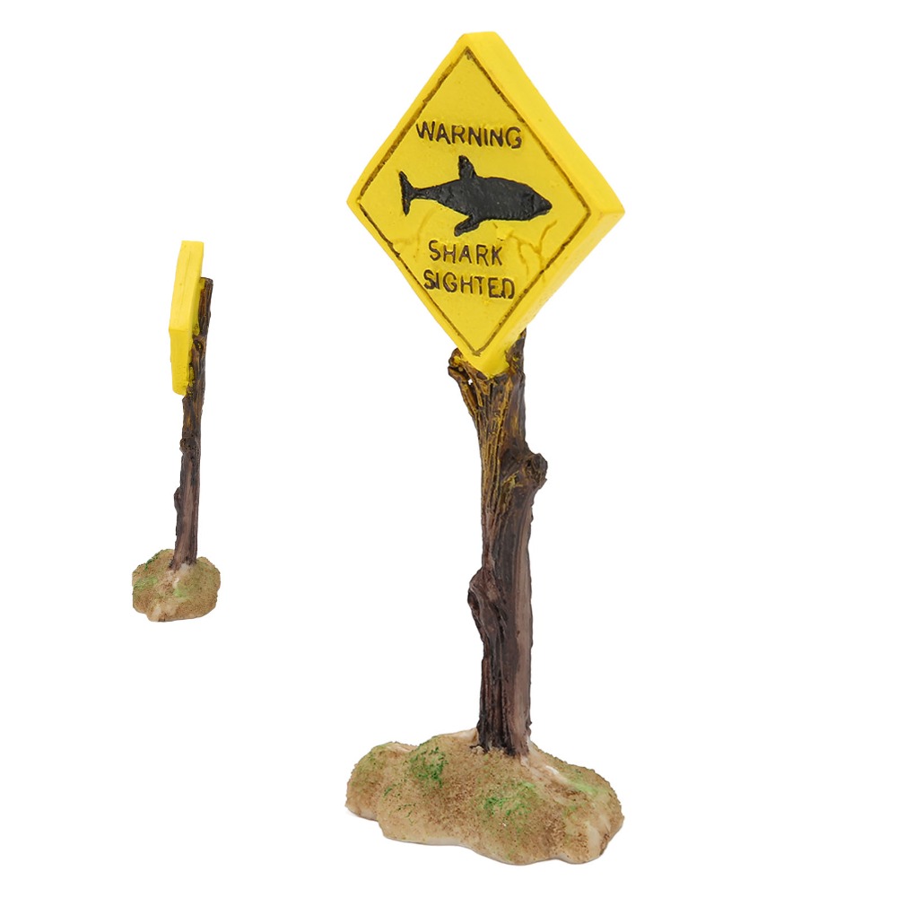 Resin Shark Warning Board Orna - đánh giá và giá Aquarium Fish Yellow