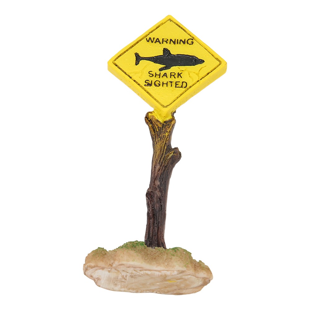 Resin Shark Warning Board Orna - đánh giá và giá Aquarium Fish Yellow