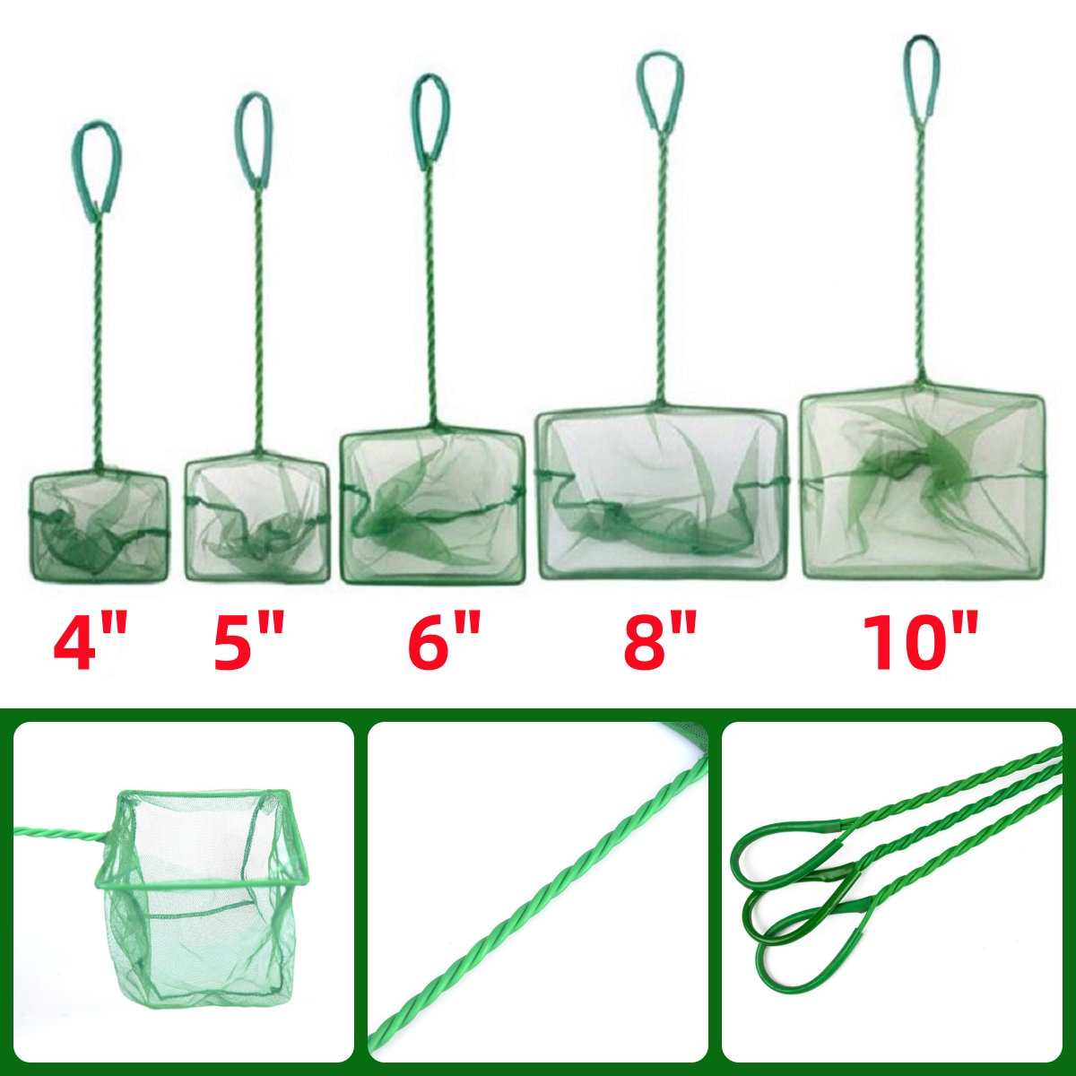 3~10 Inch Portable Nylon Green - đánh giá và giá Aquarium Fish Trap