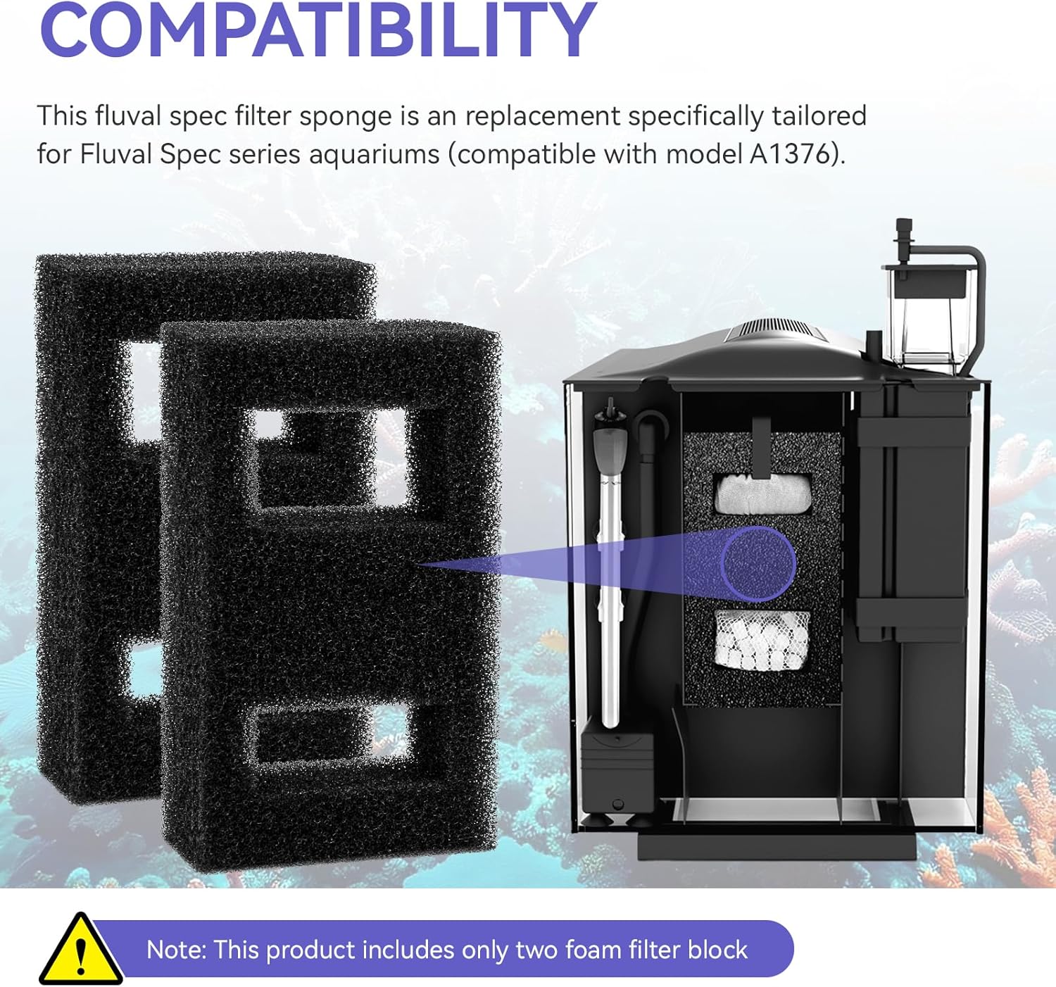 Compatible Foam Filter Block F - đánh giá và giá Fluval Aquarium Spec