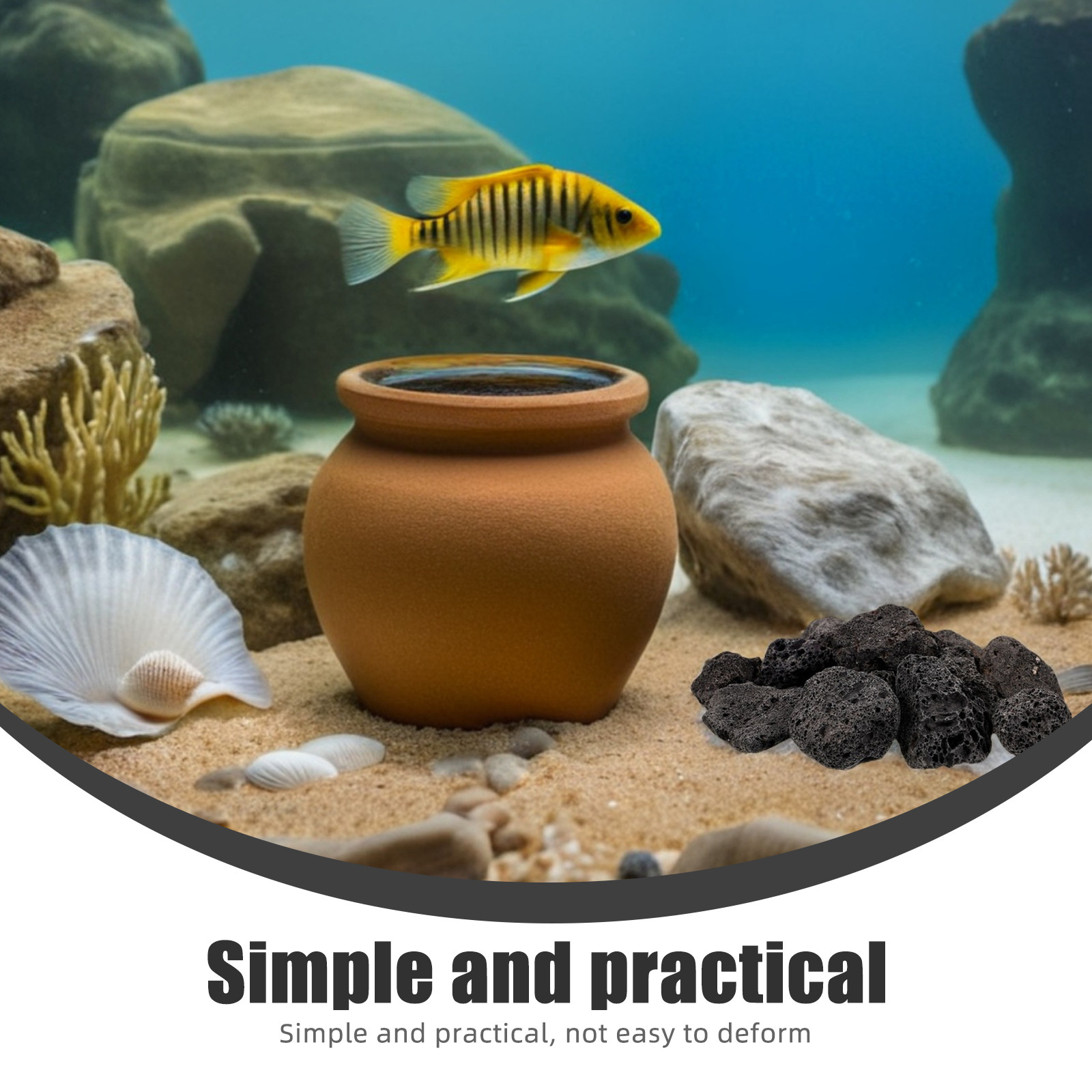 1Pack Natural Volcanic Stones  - đánh giá và giá Aquarium Fish Accessories