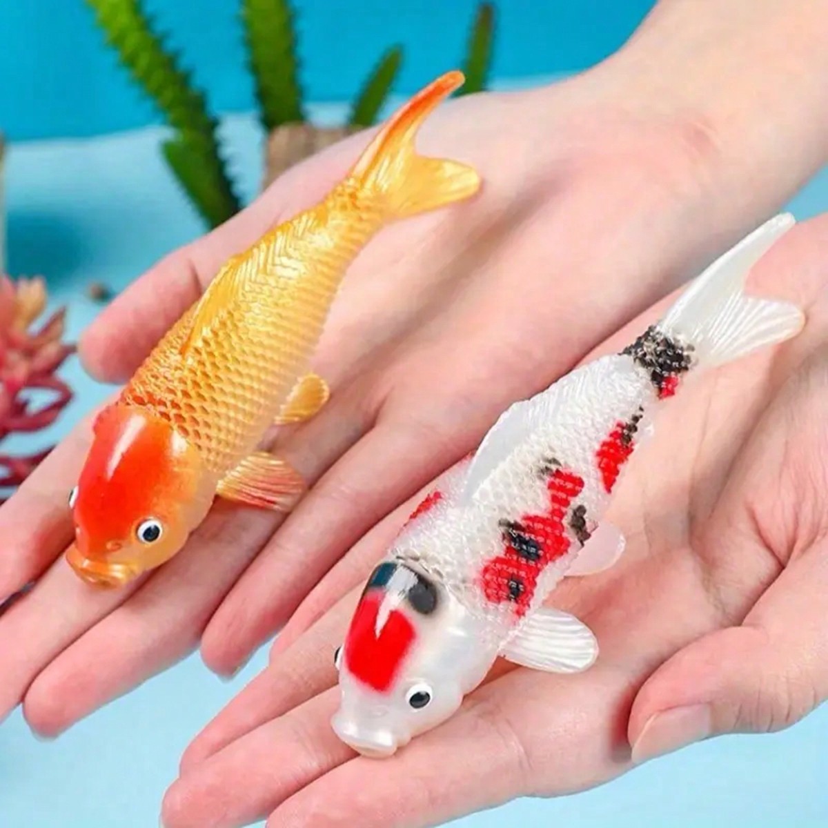 2pcs Colorful Artificial Koi F - đánh giá và giá Aquarium Fish Yellow