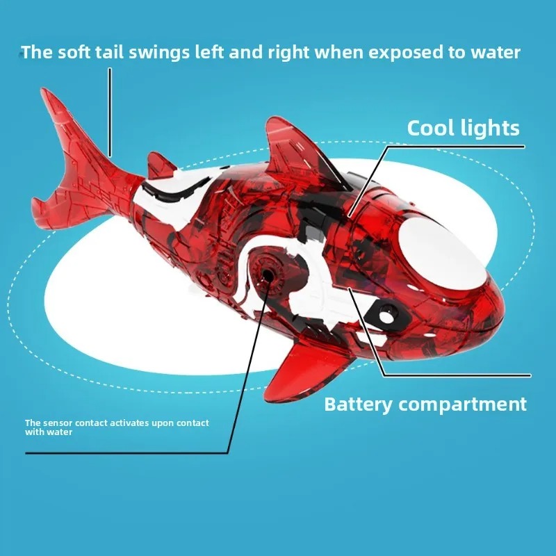 Electric Pet Shark Toy, Sensor - đánh giá và giá Aquarium Fish Shark